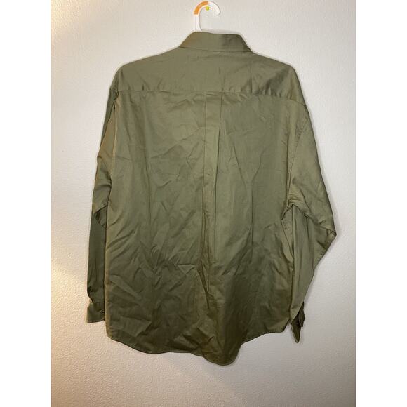 Vintage Colours by Alexander Julian Green Striped Button Up Shirt Size Large - Picture 3 of 7